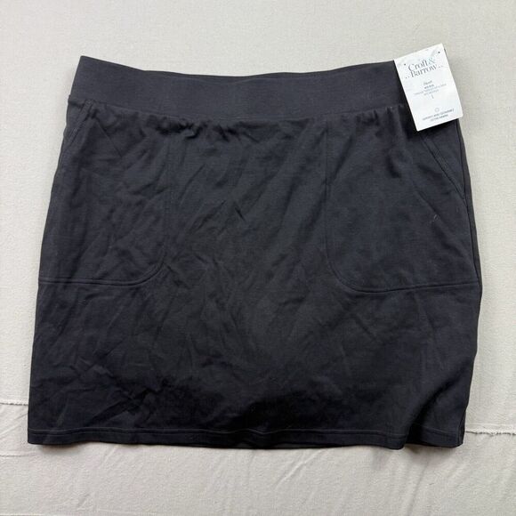 Croft & Barrow Women’s STRETCH BLACK SKORT  SIZE Large - Picture 2 of 4